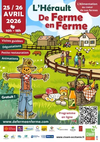 Affiche Hérault de ferme en ferme