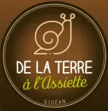 Logo de la terre à l’assiette avec un escargot 