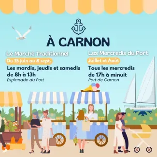 Illustration marché à Carnon Illustration marché à Carnon