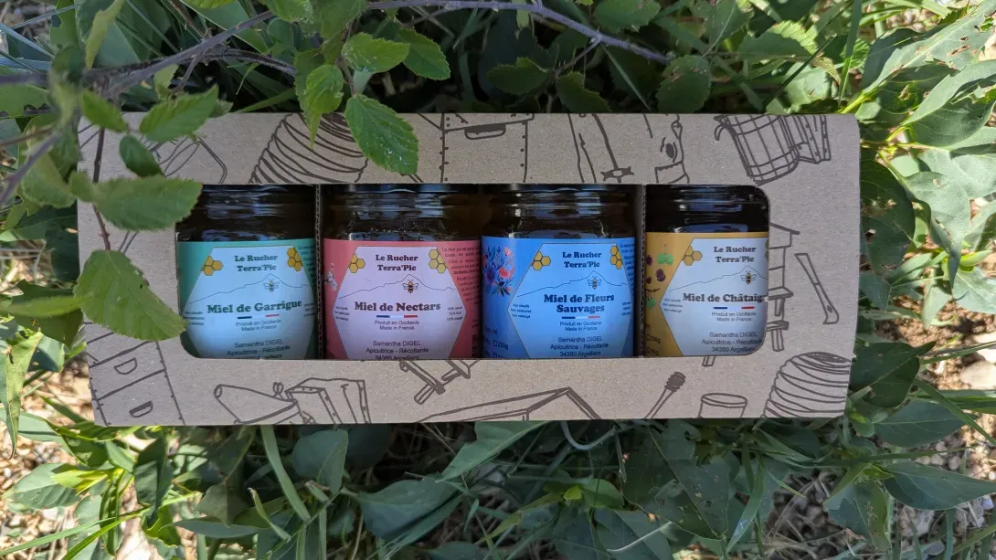 Coffret découverte 4x125g de miel 